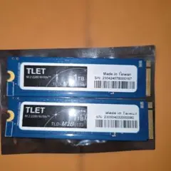 ​【ほぼ新品/使用0時間】 TLET 1TB M.2 NVMe SSD2枚セット