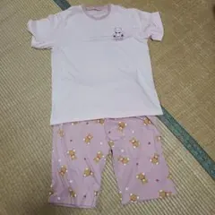 キッズ パジャマ 上下セット ピンク クマ柄のサムネイル