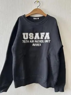 AVIREX USAFA スウェット ブラック　アメカジ