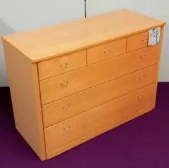 【未使用展示品】天然木 ローチェスト 6杯 タンス 幅106cm【説明文必読】 未使用展示品】天然木 ローチェスト 6杯 タンス 幅106cm【説明文必読