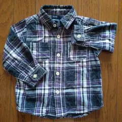 baby Gap　ネイビーチェック 長袖シャツ 90cm