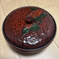 赤い漆器 山水画の菓子器・喰籠 - メルカリ