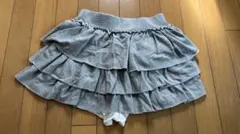 新品☆Dazy 3段フリル　ミニスカート風キュロット　スウェット生地　フリフリ