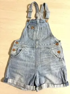 H&M エイチアンドエム デニム サロペット オーバーオール 130 ショート