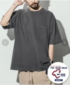 ヘビーウェイト クルーネック ピグメント ポケットTシャツ　丸胴　10.5ozのサムネイル