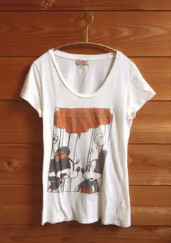 JUNK FOOD × Ray BEAMS　USA製　ミッキー&ミニー　Tシャツ