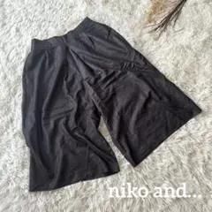 ニコアンド＊ガウチョパンツ ブラウン ウエストゴム 春可愛い トレンド