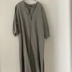ジャーナルスタンダード グレー リネンロングシャツワンピース