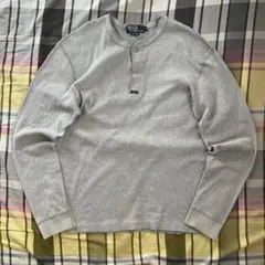 90s Polo by Ralph Lauren ヘンリーネック ロンT グレーのサムネイル