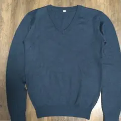 ネイビー Vネック セーター