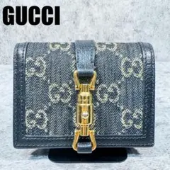 未使用‼️ GUCCI グッチ GG コンパクトウォレット ジャッキーデニム