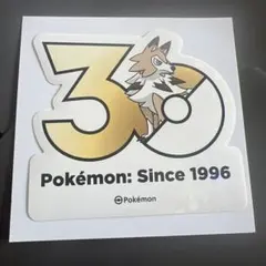 ポケモンストア30周年ロゴステッカー　ルガルガン