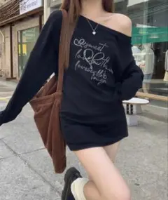 ワンショルダーミニワンピース