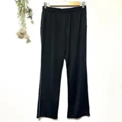 美品✨《3L》サイドラインメッシュジャージパンツ｜しまむら｜イージーパンツ｜黒