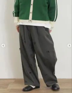SM2 サマンサモスモス　リボン付きワイドパンツ