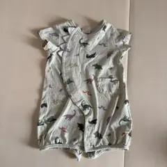 petit main恐竜柄ロンパース 50~70cm