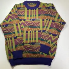 3Dデザイン・ジャガードニットセーター