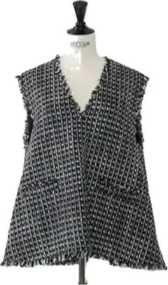 heve ツイードジレ　ピンクブラック梅田阪急限定即日発送 heve ツイードジレ ピンクブラック梅田阪急限定即日発送 試着