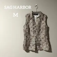 SAG HARBOR DRESS 【M】ヒョウ柄ノースリーブベスト