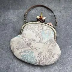 ジョリーフルールOnceUponaTime がま口ミニミニバッグ　ハンドメイド