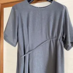 ワンピース　ロングワンピース　グレー