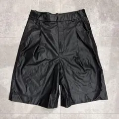 ZARA★フェイクレザーロングバミューダパンツ