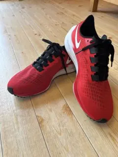 ナイキ ペガサス37メンズ25cmレッド×ホワイト美品