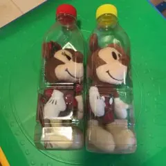 ミッキー&ミニー♡午後の紅茶 ノベルティ レアボトル ぬいぐるみキーホルダー