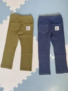 マーキーズ JIPPON ストレッチパンツ　2着　100 ブルー　オリーブ