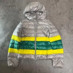 y2k Old UNIQLO ウルトラライトダウン グレー×グリーン×イエロー