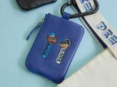 PEZ(ペッツ) ×ear《牛革》カラビナ付きパス＆キーケース　ネイビー