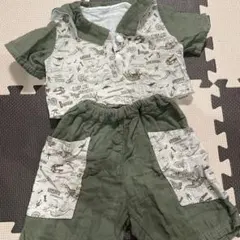 恐竜プリントショートパンツセット