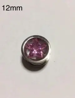 ボディピアス12mm　（フレッシュトンネル、星、ピンク）