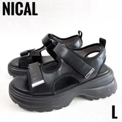 極美品✨NICAL ニカル パデットカバードサンダル 厚底 スポーツサンダル Lのサムネイル