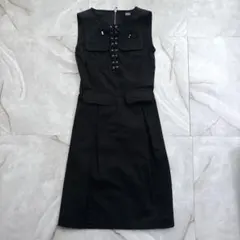 D&G ドルチェ&ガッバーナ 総柄デニムノースリーブワンピース ロゴy2k