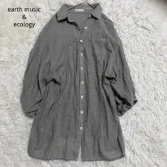 ＊earth music&ecology＊【F】薄手ストライプブラウス　綿麻