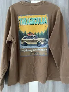 TARAS BOULBA バックプリント 長袖Tシャツ ブラウン M