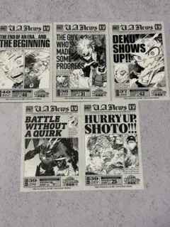 僕のヒーローアカデミア原画展　入場者特典　タブロイド風ステッカー　全種セット