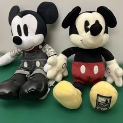 (10-153)ミッキーマウス ぬいぐるみ デニムオーバーオール未使用美品