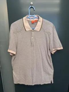 大幅値下げ！￼BOSS ストライプ ポロシャツ ベージュ/3500円で！のサムネイル