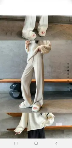 ニットパンツ レディース