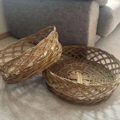 天然素材 バスケット 2個