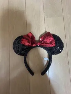 ミニーマウス風スパンコールカチューシャ