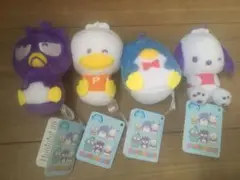 はぴだんぶい　ウインクおすわりマスコット　4点セット