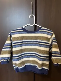 THELALA ボーダー ボア セーター キッズXL （120センチぐらい）