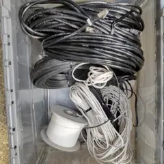 値下げ 電設資材 2芯100ⅿ LANケーブルセット 近隣配送無料 引取割引有