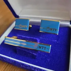 お値下げ【超レア】NTT カフス、タイピンセット 青 3点