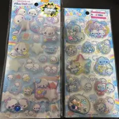 国内正規品ぷくぷくあわわちゃん２枚セット☆ピカプニシール、スパンコールパーティー