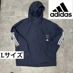 adidas ナイロンジャケット ネイビー Lサイズ