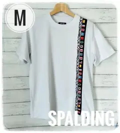 【SPALDING】メンズ Mサイズ 白色 半袖 Tシャツ ホワイト